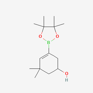 molecular formula C14H25BO3 B8080323 3-Cyclohexen-1-ol, 5,5-dimethyl-3-(4,4,5,5-tetramethyl-1,3,2-dioxaborolan-2-yl)- 