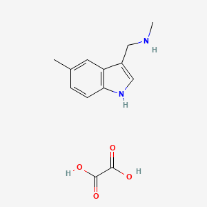molecular formula C13H16N2O4 B8080345 N-Methyl-1-(5-methyl-1H-indol-3-YL)methanamine oxalate 