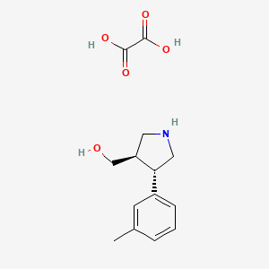 molecular formula C14H19NO5 B8080361 ((3R,4S)-4-(M-Tolyl)pyrrolidin-3-YL)methanol oxalate 