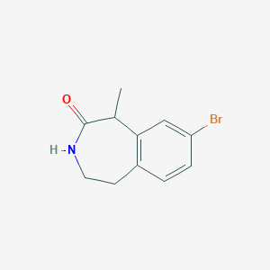 molecular formula C11H12BrNO B8080368 8-Bromo-1-methyl-1,3,4,5-tetrahydro-2H-benzo[D]azepin-2-one 