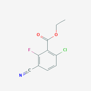 molecular formula C10H7ClFNO2 B8080396 Ethyl 3-cyano-6-chloro-2-fluorobenzoate 