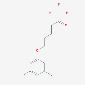 molecular formula C14H17F3O2 B8080472 6-(3,5-Dimethylphenoxy)-1,1,1-trifluorohexan-2-one 