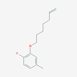 molecular formula C14H19FO B8080722 1-Fluoro-2-hept-6-enoxy-4-methylbenzene 