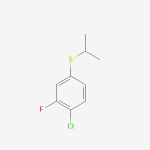 molecular formula C9H10ClFS B8080772 CID 137948589 