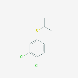 molecular formula C9H10Cl2S B8080775 1,2-Dichloro-4-propan-2-ylsulfanylbenzene 