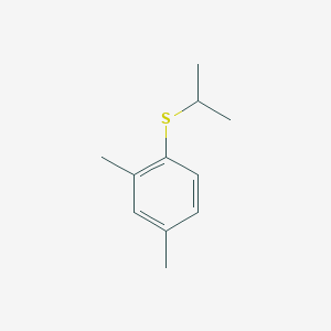 molecular formula C11H16S B8080790 2,4-Dimethyl-1-propan-2-ylsulfanylbenzene 