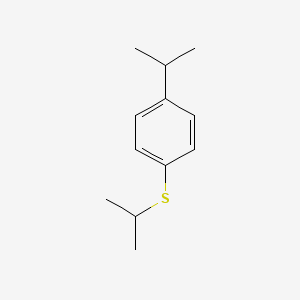 molecular formula C12H18S B8080819 1-Propan-2-yl-4-propan-2-ylsulfanylbenzene 
