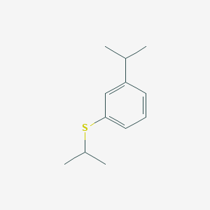 molecular formula C12H18S B8080824 1-Propan-2-yl-3-propan-2-ylsulfanylbenzene 
