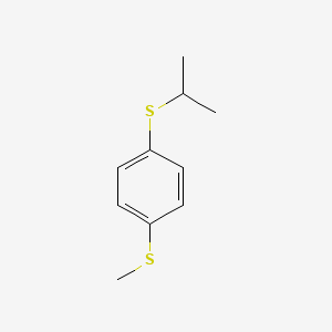 molecular formula C10H14S2 B8080832 1-(Methylsulfanyl)-4-[(propan-2-yl)sulfanyl]benzene CAS No. 70398-91-3