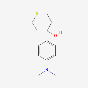 molecular formula C13H19NOS B8081107 4-[4-(Dimethylamino)phenyl]thian-4-ol 
