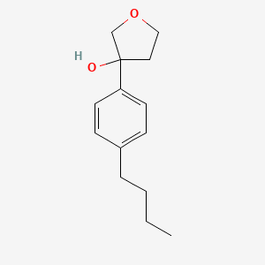 molecular formula C14H20O2 B8081159 3-(4-Butylphenyl)oxolan-3-ol 