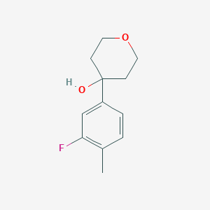 4-(3-Fluoro-4-methylphenyl)oxan-4-ol