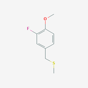 2-Fluoro-1-methoxy-4-(methylsulfanylmethyl)benzene