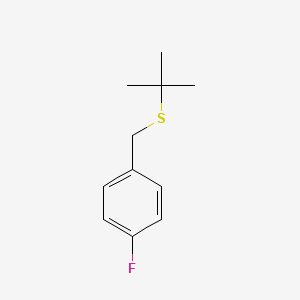 molecular formula C11H15FS B8081259 1-(Tert-butylsulfanylmethyl)-4-fluorobenzene 