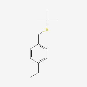 molecular formula C13H20S B8081266 1-(Tert-butylsulfanylmethyl)-4-ethylbenzene 