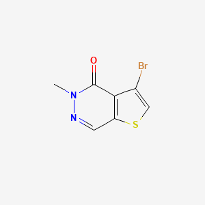 molecular formula C7H5BrN2OS B8081293 3-Bromo-5-methylthieno[2,3-d]pyridazin-4(5H)-one 