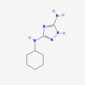 molecular formula C8H15N5 B8081331 N3-Cyclohexyl-1H-1,2,4-triazole-3,5-diamine 
