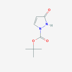 molecular formula C8H12N2O3 B8081340 tert-Butyl 3-oxo-2,3-dihydro-1H-pyrazole-1-carboxylate 