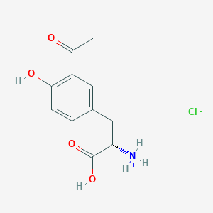 molecular formula C11H14ClNO4 B8081374 (S)-3-(3-Acetyl-4-hydroxy-phenyl)-2-amino-propionic acid hydrochloride 