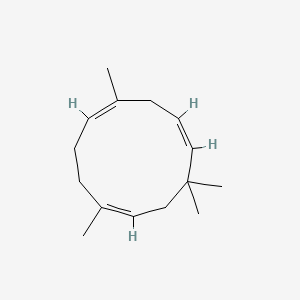 molecular formula C15H24 B8081400 2,6,6,9-Tetramethyl-cycloundeca-1,4,8-triene 