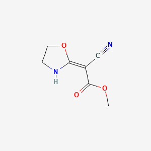 molecular formula C7H8N2O3 B8081479 Methyl cyano(1,3-oxazolidin-2-ylidene)acetate CAS No. 919290-01-0