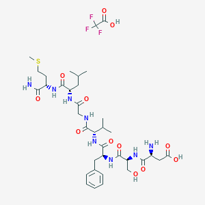molecular formula C36H55F3N8O12S B8081558 Neurokinin A(4-10) (TFA) 