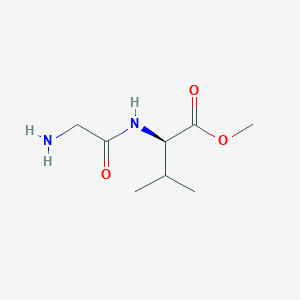 molecular formula C8H16N2O3 B8081590 methyl (2R)-2-(2-aminoacetamido)-3-methylbutanoate 