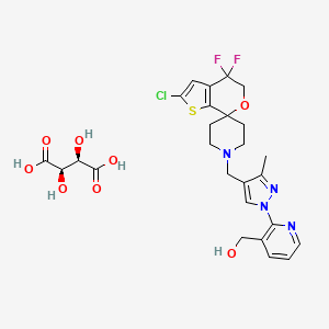 molecular formula C26H29ClF2N4O8S B8081605 LY-2940094 tartrate 