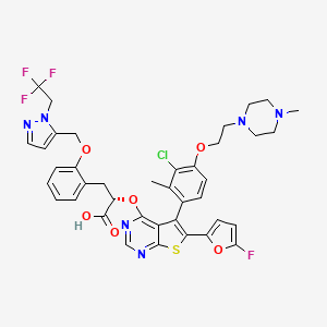 molecular formula C39H37ClF4N6O6S B8081686 UNII-TVF3XUQ4PG component ZFBHXVOCZBPADE-PMERELPUSA-N 
