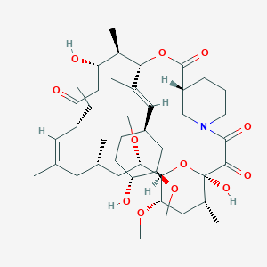 molecular formula C43H69NO12 B8081697 (4R,5R,7S,8R,9S,11S,13Z,15R,18S,19R,20S,23R)-15-ethyl-4,18-dihydroxy-20-[(E)-1-[(1R,3R,4R)-4-hydroxy-3-methoxycyclohexyl]prop-1-en-2-yl]-7,9-dimethoxy-5,11,13,19-tetramethyl-21,28-dioxa-1-azatricyclo[21.3.1.14,8]octacos-13-ene-2,3,16,22-tetrone 