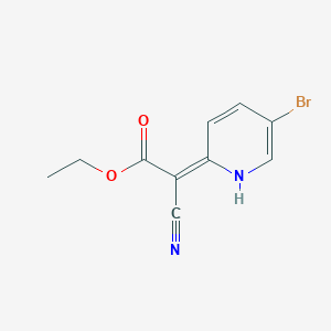 molecular formula C10H9BrN2O2 B8081706 ethyl (2E)-2-(5-bromo-1H-pyridin-2-ylidene)-2-cyanoacetate 