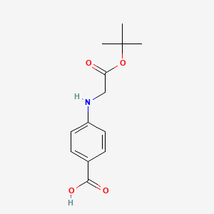 molecular formula C13H17NO4 B8081866 4-{[2-(Tert-butoxy)-2-oxoethyl]amino}benzoic acid 