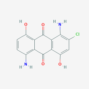 molecular formula C14H9ClN2O4 B080819 9,10-蒽醌，1,5-二氨基氯-4,8-二羟基- CAS No. 12217-79-7