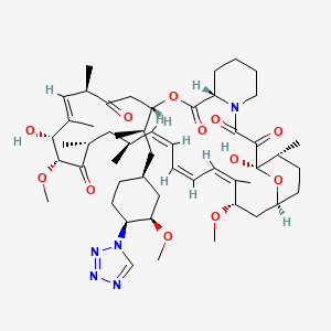(1R,9S,12S,15R,16Z,18R,19R,21R,23S,24Z,26Z,28Z,30S,32S,35R)-1,18-dihydroxy-19,30-dimethoxy-12-[(2R)-1-[(1S,3R,4S)-3-methoxy-4-(tetrazol-1-yl)cyclohexyl]propan-2-yl]-15,17,21,23,29,35-hexamethyl-11,36-dioxa-4-azatricyclo[30.3.1.04,9]hexatriaconta-16,24,26,28-tetraene-2,3,10,14,20-pentone
