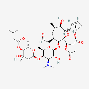 molecular formula C42H69NO15 B8081943 Leucomycin V, 3-acetate 4B-(3-methylbutanoate) 