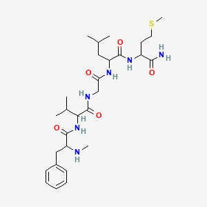 molecular formula C28H46N6O5S B8081955 Me-DL-Phe-DL-Val-Gly-DL-Leu-DL-Met-NH2 