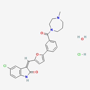 molecular formula C26H27Cl2N3O4 B8082075 CX-6258 hydrochloride hydrate 