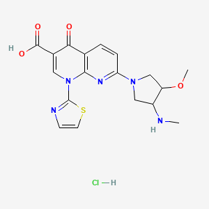 molecular formula C18H20ClN5O4S B8082185 SNS-595 Hydrochloride;Vosaroxin Hydrochloride;AG 7352 Hydrochloride 