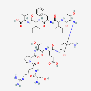 molecular formula C60H101N15O17 B8082203 H-DL-Ser-DL-Arg-DL-Pro-DL-xiThr-DL-Glu-DL-Lys-DL-xiThr-DL-xiIle-DL-Phe-DL-xiIle-DL-xiIle-OH 