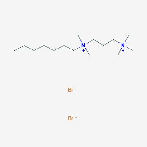 molecular formula C15H36Br2N2 B8082231 [3-(Heptyldimethylazaniumyl)propyl]trimethylazanium dibromide 