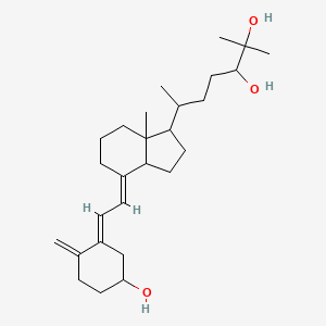 molecular formula C27H44O3 B8082316 (3S,6R)-6-[(1R,3aR,4E,7aS)-4-[(2Z)-2-[(5R)-5-hydroxy-2-methylidene-cyc lohexylidene]ethylidene]-7a-methyl-2,3,3a,5,6,7-hexahydro-1H-inden-1-y l]-2-methyl-heptane-2,3-diol 