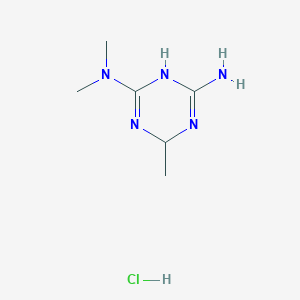 molecular formula C6H14ClN5 B8082394 1,3,5-Triazine-2,4-diamine, 3,6-dihydro-N2,N2,6-trimethyl-, hydrochloride (1:1) CAS No. 352211-11-1