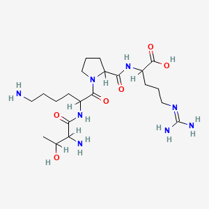 molecular formula C21H40N8O6 B8082423 Threonyllysylprolyl-N~5~-(diaminomethylidene)ornithine 