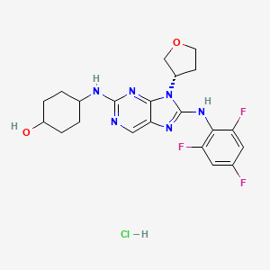 molecular formula C21H24ClF3N6O2 B8082451 Tanzisertib(CC-930) 