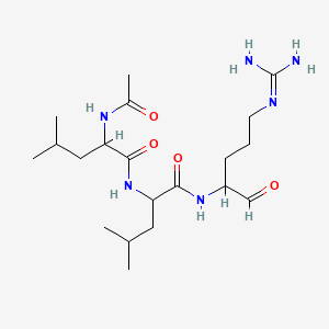 molecular formula C20H38N6O4 B8082509 N-Acetyl-L-leucyl-L-leucyl-L-argininal 