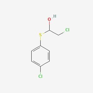 molecular formula C8H8Cl2OS B8082637 2-Chloro-1-(4-chlorophenyl)sulfanylethanol 
