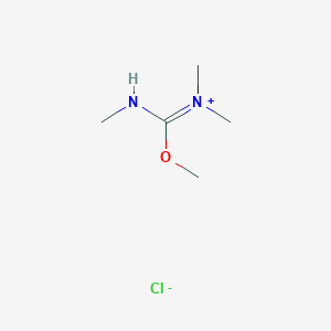molecular formula C5H13ClN2O B8082649 Methanaminium,chloro(dimethylamino)dimethyl-, chloride (1:1) 