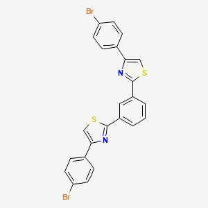 molecular formula C24H14Br2N2S2 B8082664 1,3-Bis[4-(4-bromophenyl)-2-thiazolyl]benzene 