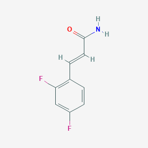 molecular formula C9H7F2NO B8082681 (2E)-3-(2,4-Difluorophenyl)prop-2-enamide 