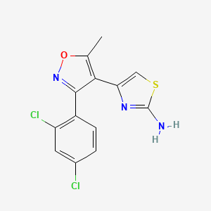 molecular formula C13H9Cl2N3OS B8082688 4-(2-Amino-4-thiazolyl)-3-(2,4-dichlorophenyl)-5-methylisoxazole CAS No. 683274-66-0